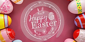 Composite image of happy easter logo