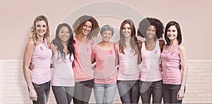 Composite image of happy multiethnic women standing together with arm around