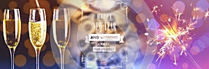 Composite image of happy new year message photo