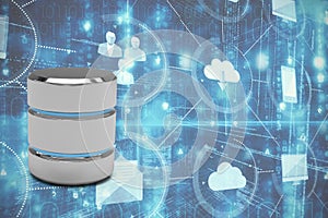 Composite image of hard drive symbol