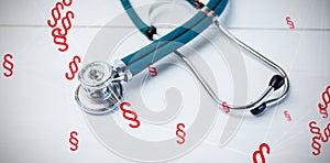 Composite image of icon of section symbol