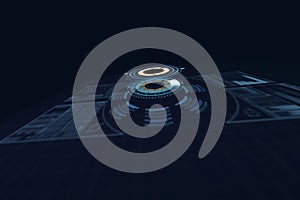 Composite image of illuminated volume dial