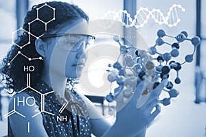 Composite image of illustration of chemical structure