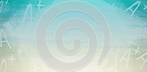 Composite image of illustration of a plus grade on chalkboard