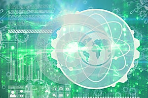 Composite image of image of atom interface