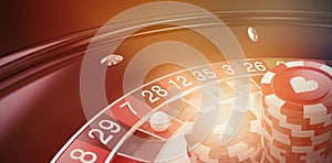 Composite image of image of 3d gambling chips