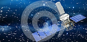 Composite image of image ofÃÂ 3d modern solar power satellite