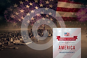 Composite image of independence day graphic