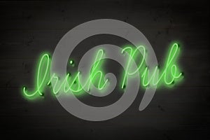 Composite image of irish pub sign