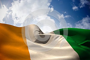 Composite image of ivory coast flag waving