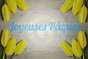 Composite image of joyeuses paques