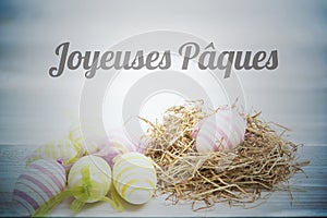 Composite image of joyeuses paques