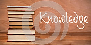 Composite image of knowledge text against white background