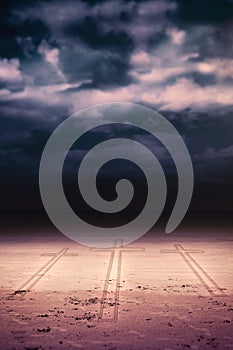 Composite image of a large cross