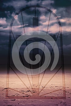 Composite image of a large cross