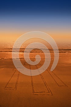 Composite image of a large cross