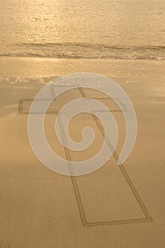 Composite image of a large cross