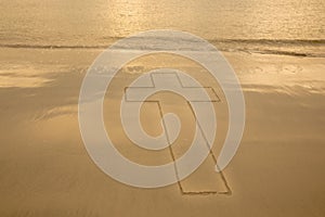 Composite image of a large cross