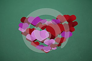 Composite image of love hearts