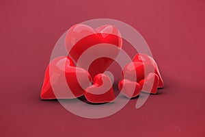 Composite image of love hearts