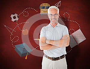 Composite image of mature student smiling