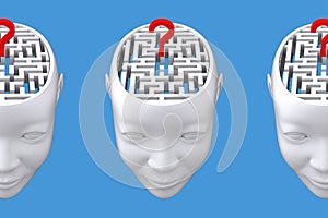 Composite image of maze as brain