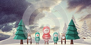 Composite image of merry christmas illustration