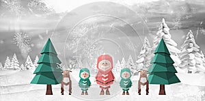 Composite image of merry christmas illustration