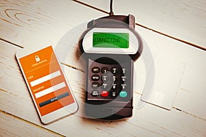 Composite image of mobile payment