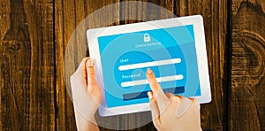 Composite image of online banking