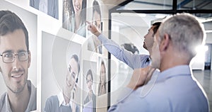 Composite image of portrait of business people