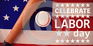 Composite image of poster of celebrate labor day text