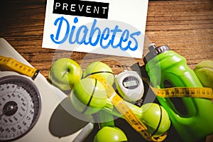 Composite image of prevent diabetes