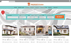 Composite image of property web page