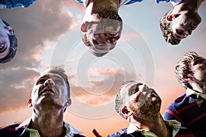 Composite image of rugby players
