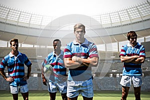 Composite image of rugby players