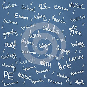 Composite image of school buzzwords