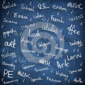 Composite image of school buzzwords