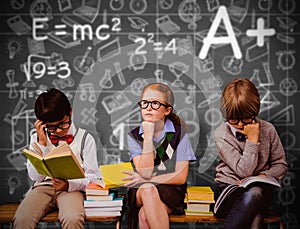 Composite image of school kids