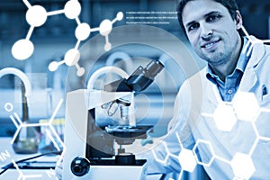 Composite image of science graphic