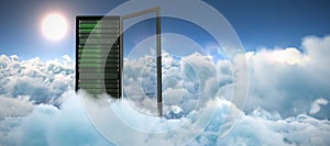 Composite image of server tower