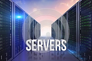 Composite image of servers