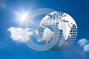 Composite image of silver earth