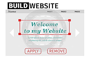 Composite image of site interface