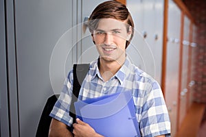 Composite image of smiling student