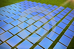 Composite image of solar panels