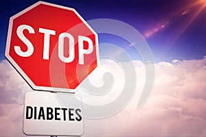 Composite image of stop diabetes