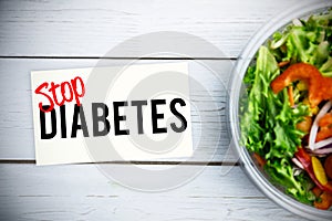 Composite image of stop diabetes