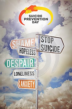 Composite image of suicide prevention day