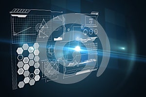 Composite image of technology interface